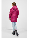 Sam 73 Tmavě růžový holčičí prošívaný kabát s kapucí SAM 73 Nadine