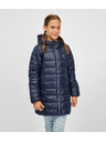 Sam 73 Tmavě modrý dětský prošívaný kabát s kapucí SAM 73 Nadine
