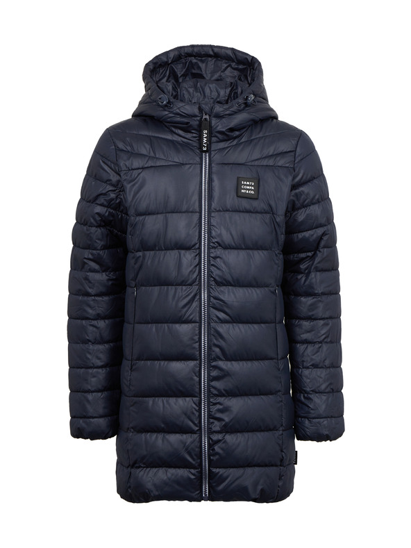 Sam 73 Tmavě modrý dětský prošívaný kabát s kapucí SAM 73 Nadine