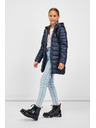 Sam 73 Tmavě modrý dětský prošívaný kabát s kapucí SAM 73 Nadine