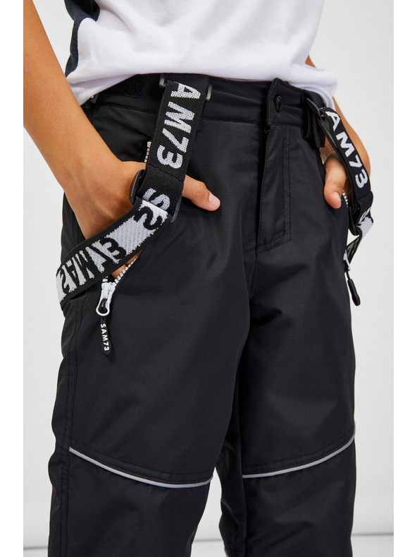 Sam 73 Černé dětské kalhoty s kšandami SAM 73 Casia