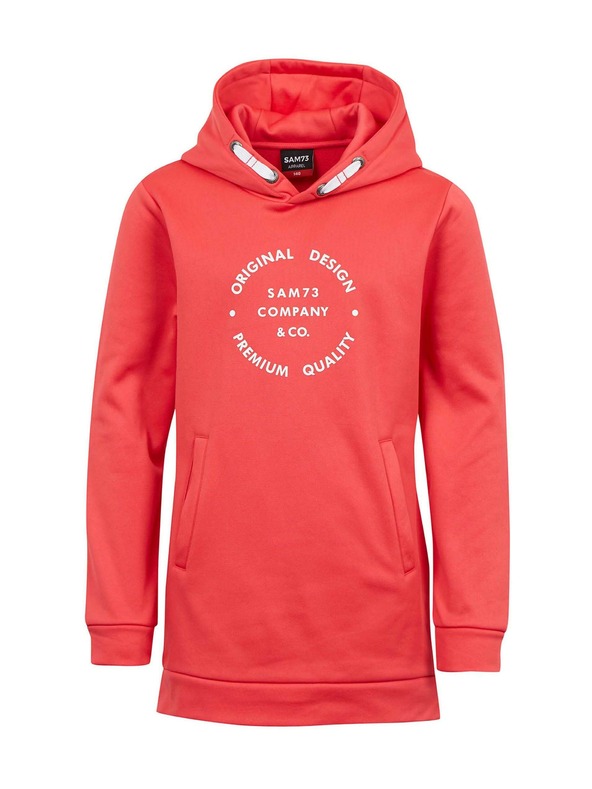 Sam 73 Tmavě růžová holčičí prodloužená mikina s kapucí SAM 73 Sabina