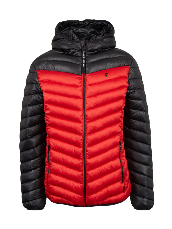 Sam 73 Černo-červená pánská prošívaná bunda SAM 73 Ulrik