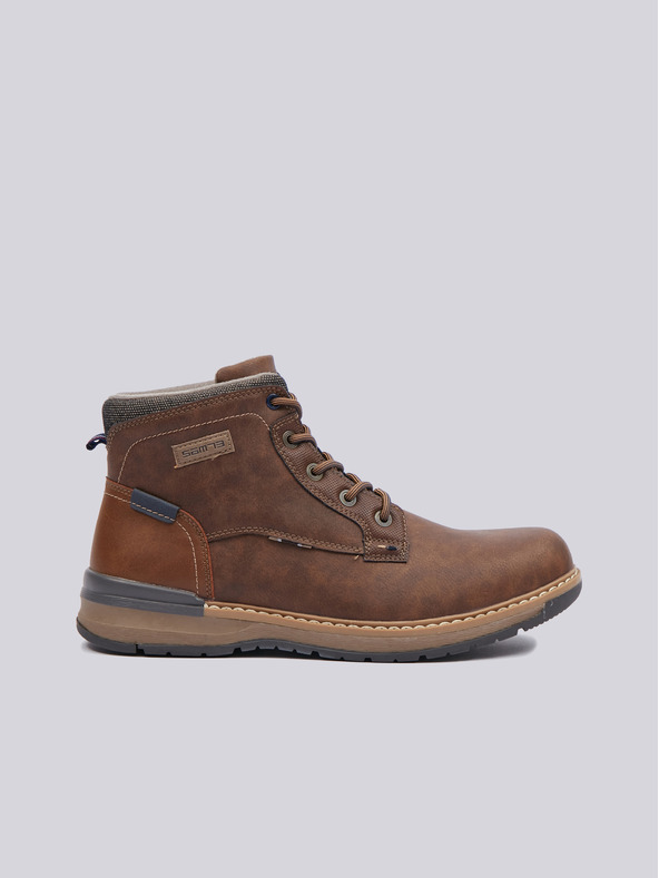 Sam 73 Hnědé pánské zimní kotníkové boty SAM 73 Busbyr