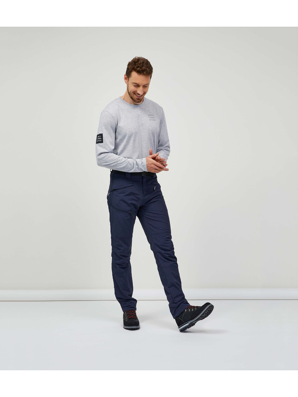 Sam 73 Tmavě modré pánské kalhoty s páskem SAM 73 Ikanto