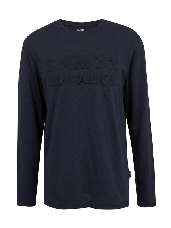 Sam 73 Tmavě modré pánské tričko s dlouhým rukávem SAM 73 Mindart