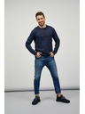Sam 73 Tmavě modré pánské tričko s dlouhým rukávem SAM 73 Mindart