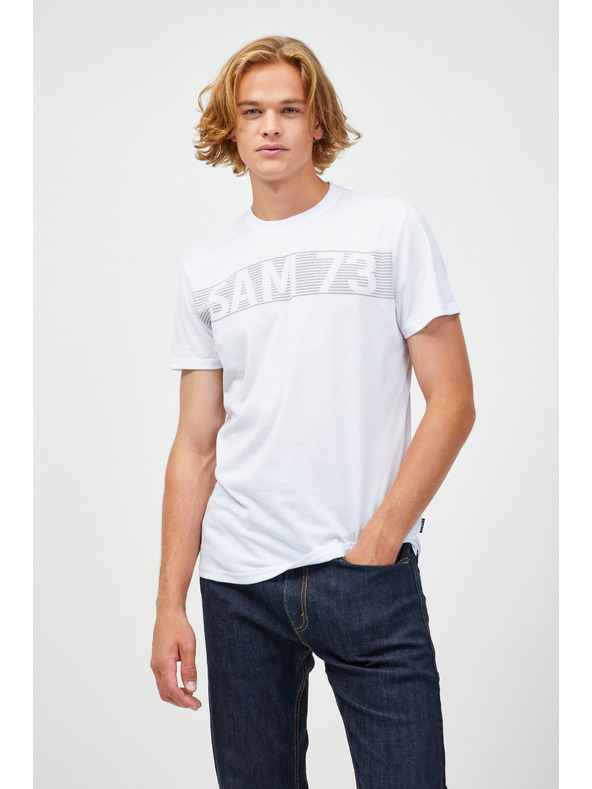 Sam 73 Bílé pánské tričko SAM 73 Barry