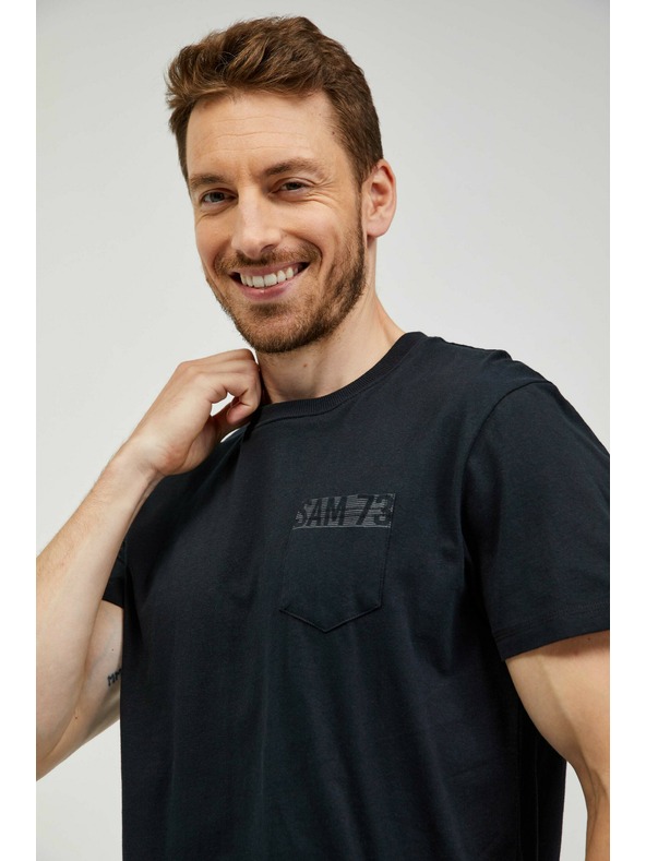 Sam 73 Černé pánské tričko SAM 73 Quarip