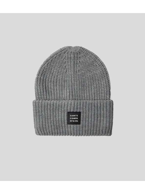 Sam 73 Šedá unisex žebrovaná zimní čepice SAM 73 Dublin