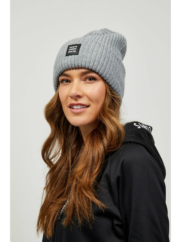 Sam 73 Šedá unisex žebrovaná zimní čepice SAM 73 Dublin