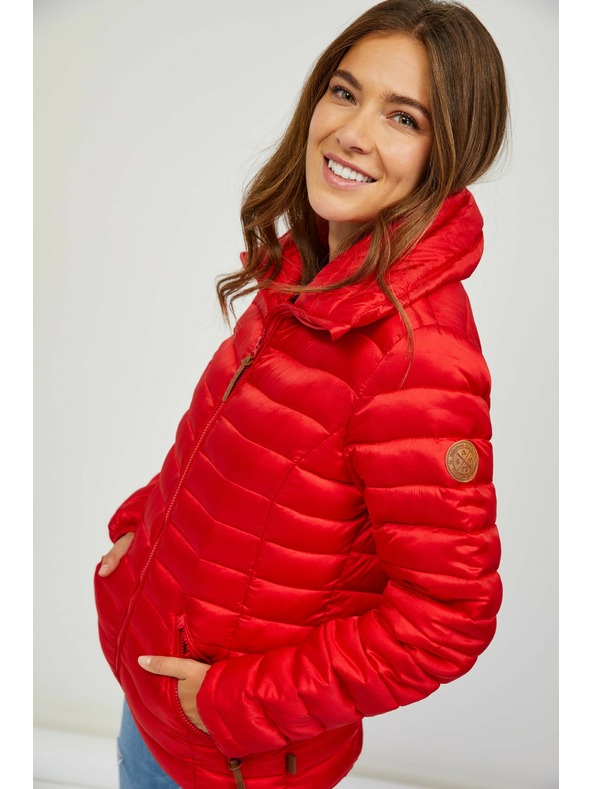Sam 73 Červená dámská prošívaná bunda SAM 73 Daba