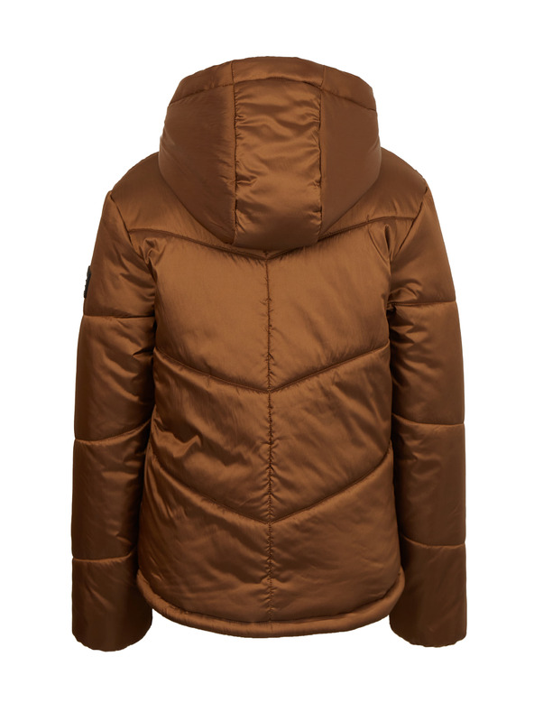 Sam 73 Hnědá dámská prošívaná zimní bunda s kapucí SAM 73 Gede