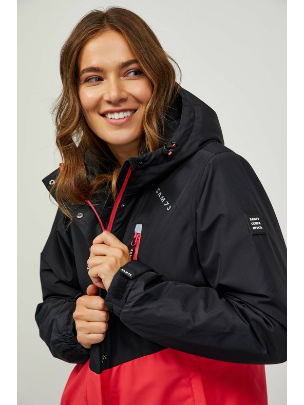 Sam 73 Červeno-černá dámská bunda SAM 73 Gyasi