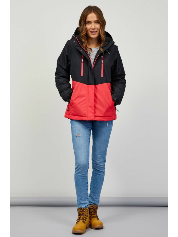 Sam 73 Červeno-černá dámská bunda SAM 73 Gyasi