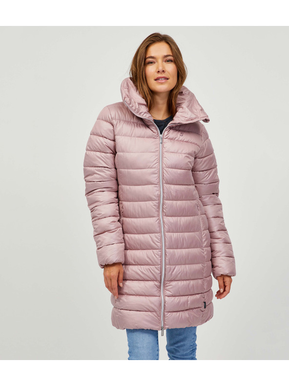 Sam 73 Světle růžový dámský prošívaný kabát SAM 73 Taona