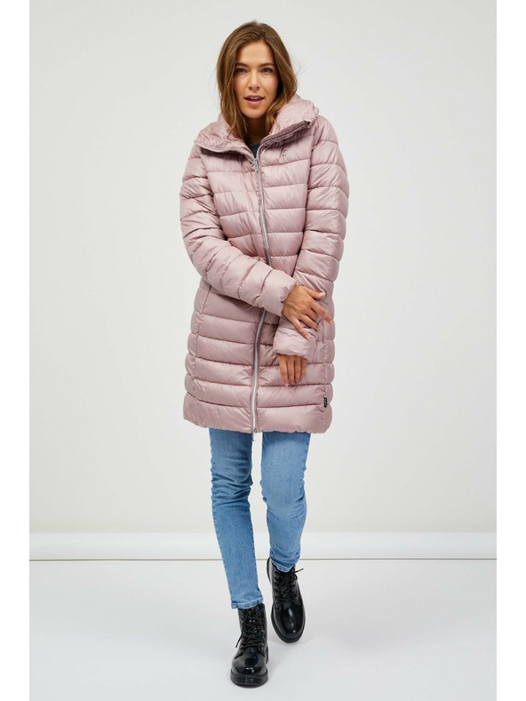 Sam 73 Světle růžový dámský prošívaný kabát SAM 73 Taona