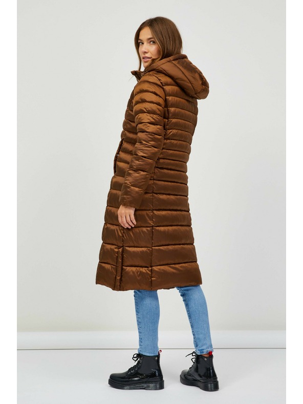 Sam 73 Hnědý dámský prošívaný kabát SAM 73 Kumi