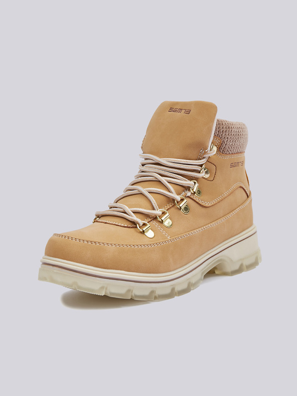 Sam 73 Světle hnědé dámské zimní kotníkové boty SAM 73 Nasawota