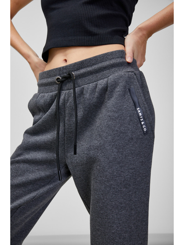 Sam 73 Tmavě šedé dámské žíhané tepláky SAM 73 Rindi