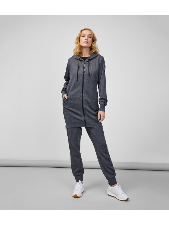 Sam 73 Šedá dámská žíhaná mikina na zip s kapucí SAM 73 Drusilia