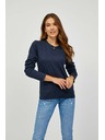 Sam 73 Tmavě modré dámské tričko s dlouhým rukávem SAM 73 Naivara