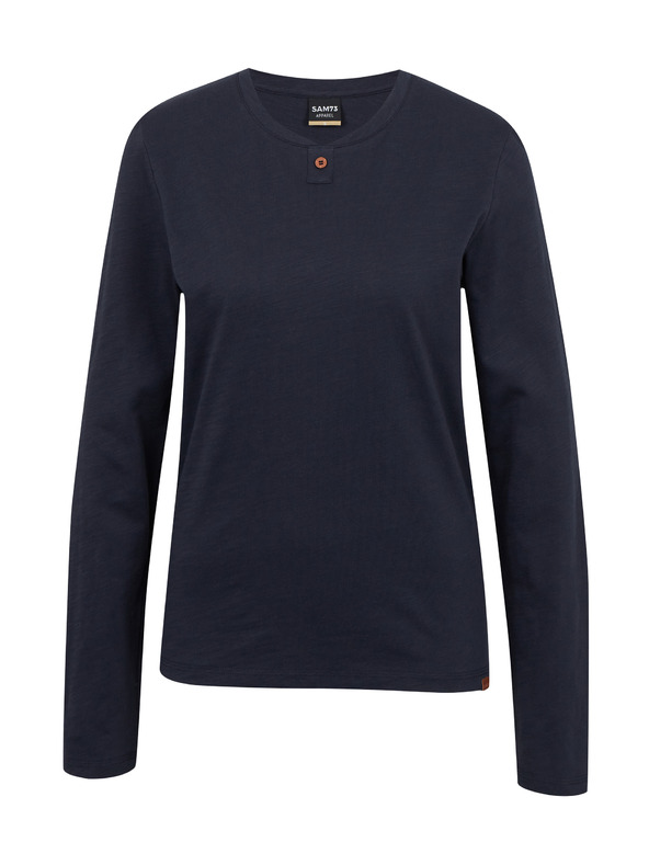 Sam 73 Tmavě modré dámské tričko s dlouhým rukávem SAM 73 Naivara