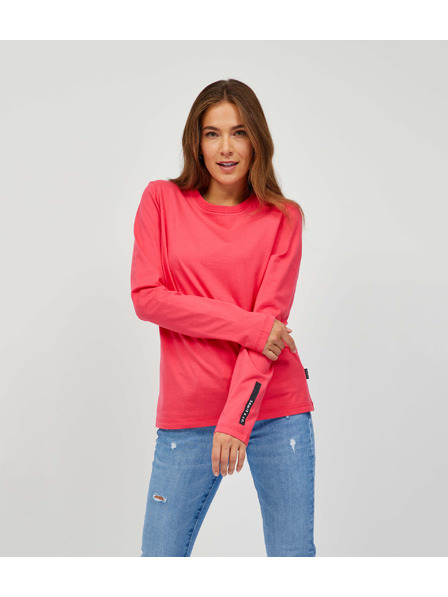 Sam 73 Tmavě růžové dámské tričko s dlouhým rukávem SAM 73 Sariol