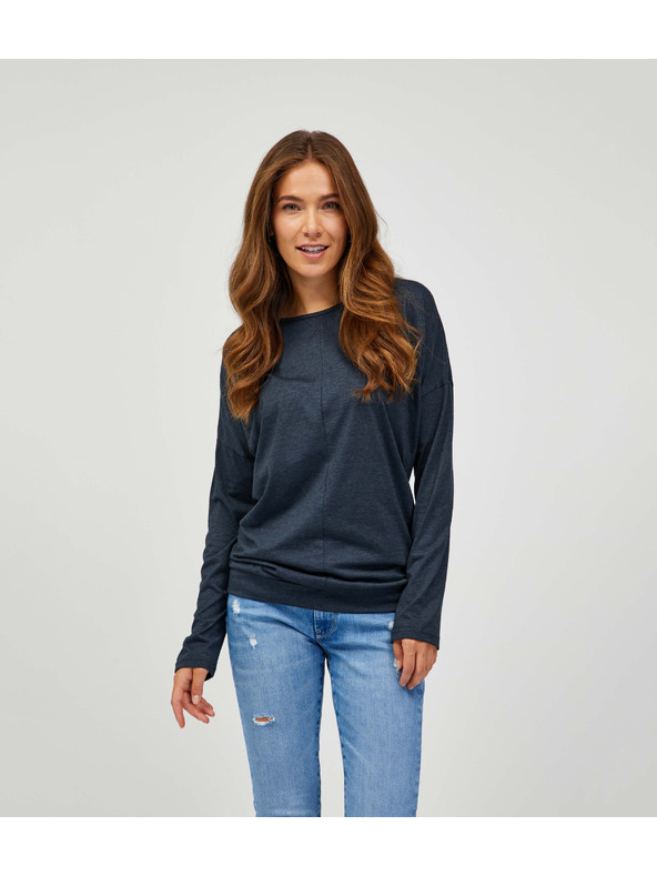 Sam 73 Černé dámské basic tričko s dlouhým rukávem SAM 73 Azuka