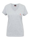 Sam 73 Světle šedé dámské žíhané tričko SAM 73 Lumiel