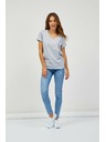 Sam 73 Světle šedé dámské žíhané tričko SAM 73 Lumiel