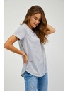 Sam 73 Světle šedé dámské žíhané basic tričko SAM 73 Asong