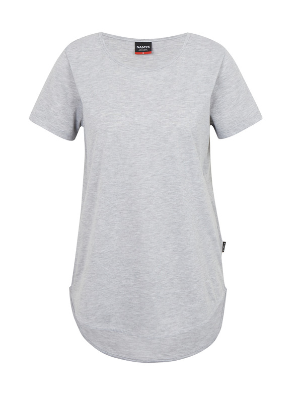 Sam 73 Světle šedé dámské žíhané basic tričko SAM 73 Asong