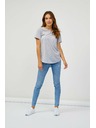Sam 73 Světle šedé dámské žíhané basic tričko SAM 73 Asong