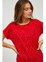 Sam 73 Červené dámské vzorované tričko SAM 73 Heqa