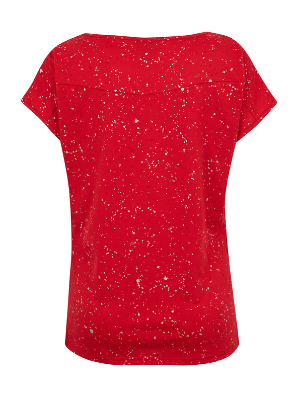 Sam 73 Červené dámské vzorované tričko SAM 73 Heqa