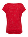 Sam 73 Červené dámské vzorované tričko SAM 73 Heqa