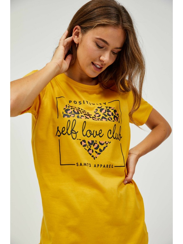 Sam 73 Hořčicové dámské tričko SAM 73 Inathi