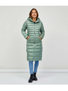 Sam 73 Světle zelený dámský prošívaný kabát s kapucí SAM 73 Kumi