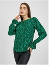 Orsay Černo-zelená dámská květovaná halenka ORSAY