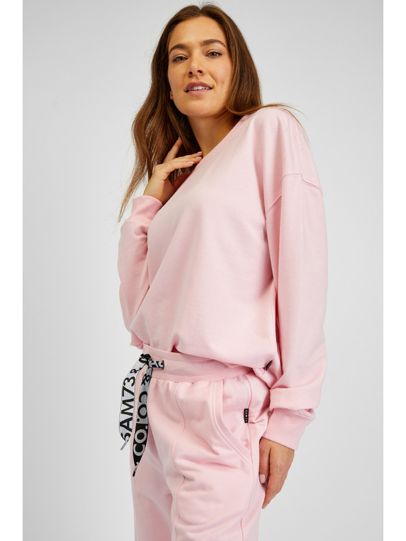 Sam 73 Světle růžové dámské tepláky SAM73 Ametyst