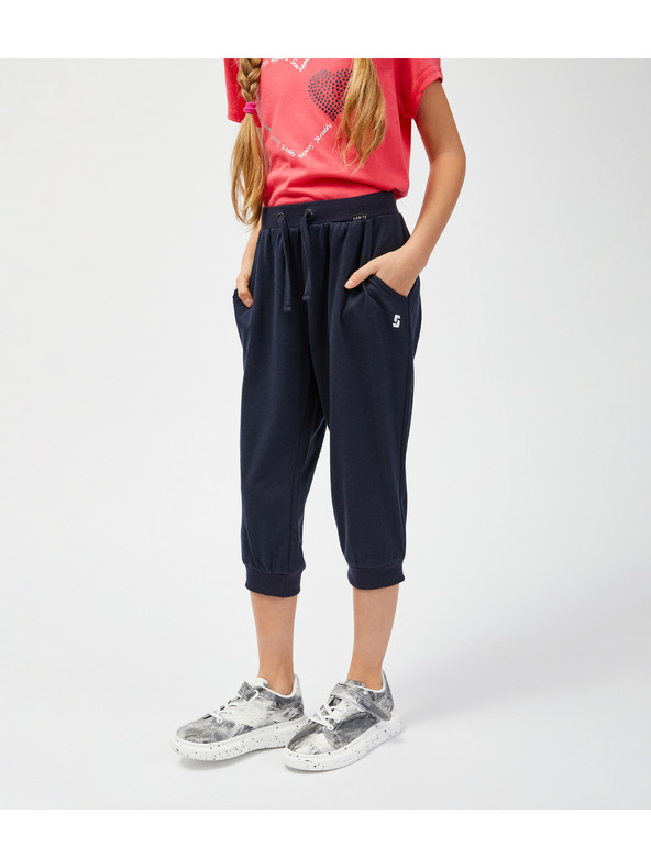 Sam 73 Tmavě modré holčičí tříčtvrteční tepláky SAM73 Rudolph