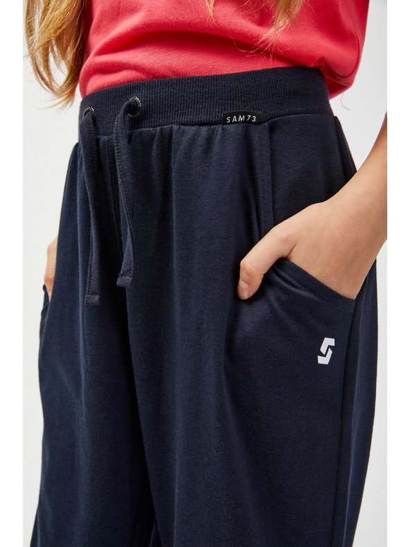 Sam 73 Tmavě modré holčičí tříčtvrteční tepláky SAM73 Rudolph