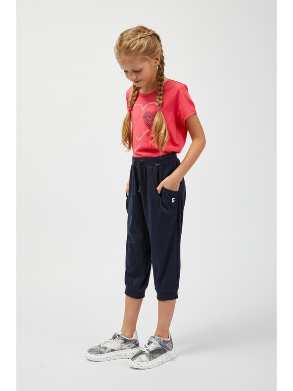 Sam 73 Tmavě modré holčičí tříčtvrteční tepláky SAM73 Rudolph