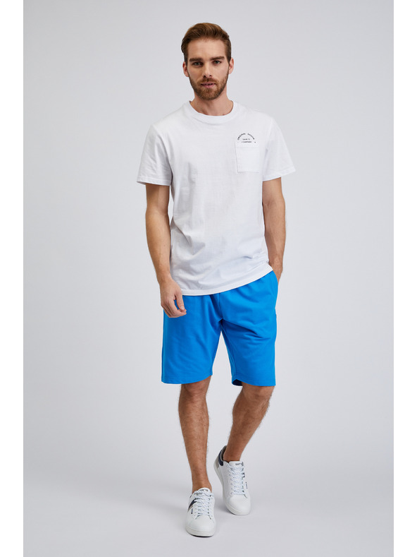 Sam 73 Bílé pánské tričko s kapsičkou SAM73 Fenaklid