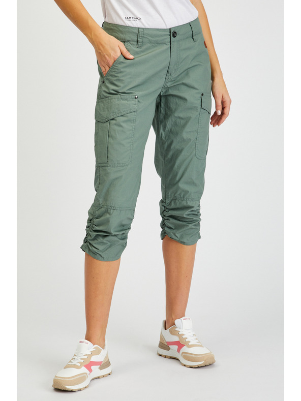 Sam 73 Zelené dámské tříčtvrteční kalhoty SAM73 Fornax