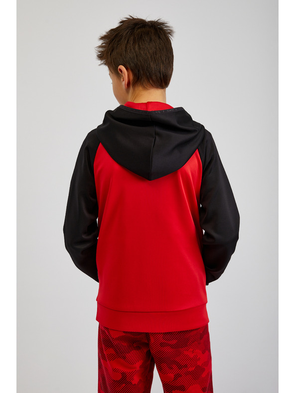 Sam 73 Černo-červená unisex dětská mikina s kapucí SAM73 Draco
