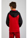 Sam 73 Černo-červená unisex dětská mikina s kapucí SAM73 Draco