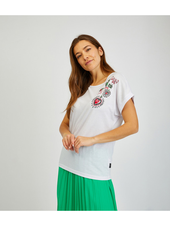 Sam 73 Bílé dámské tričko s potiskem SAM73 Bootes