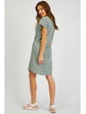 Sam 73 Bílo-zelené dámské pruhované šaty se zavazováním SAM73 Sagitta